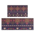 thumbnail image 1 of Purple Boho Tribal Floral and Mandalas Pattern Kitchen Rugs Sets Of 2,Anti Fatigue Kitchen Mat Rugs Non Slip Washable,Decorative Kitchen Floor Mats for Kitchen,Sink,Laundry,17"x30"+17"x47", 1 of 7