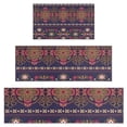 thumbnail image 1 of Purple Boho Tribal Floral and Mandalas Pattern Kitchen Rugs Sets Of 3,Kitchen Runner Rugs Non Skid Washable,Decorative Kitchen Floor Mats for Kitchen,Sink,Laundry,17"x30"+ 17"x47" + 17"x59", 1 of 6