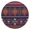 thumbnail image 1 of Purple Boho Tribal Floral and Mandalas Pattern Round Fitted Tablecloth with Elastic Edge,Dining Table Cover Waterproof,Outdoor Round Tablecloth for Camping,Dining,Indoor and Outdoor, 1 of 7