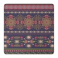 thumbnail image 1 of Purple Boho Tribal Floral and Mandalas Pattern Square Fitted Tablecloth with Elastic Edge,Square Table Cover,Washable Elastic Table Cover for Home Kitchen Party Decor 36"x36", 1 of 6