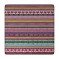 thumbnail image 1 of Purple Boho Tribal Stripes and Hearts Pattern Square Fitted Tablecloth with Elastic Edge,Square Table Cover,Washable Elastic Table Cover for Home Kitchen Party Decor 34"x34", 1 of 6