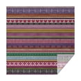 thumbnail image 1 of Purple Boho Tribal Stripes and Hearts Pattern Square Tablecloth,Waterproof Square Table Cover,Wipeable Spillproof Washable Table Cover for Home Kitchen Party Decor 42"X42"(107x107cm), 1 of 6