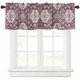 thumbnail image 1 of Purple Boho Valances for Windows Farmhouse Kitchen Curtains Valances Rod Pocket Valance Curtains for Kitchen Windows Country Retro Tribal Southwest Pattern Window Valances for Bathroom 42"x12", 1 of 6