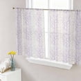thumbnail image 1 of Purple Botanical Sheer Curtains 45 Inch Length 2 Panels Set, Farmhouse Spring Summer Branch Voile Window Treatment Rod Pocket Small Kitchen Curtains Drapes for Bedroom 52"x45"x2, 1 of 7