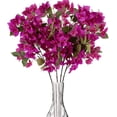 thumbnail image 1 of Purple Bougainvillea Artificial Flowers 3.3Silk Bougainvillea Artificial Stems Silk Flowers Faux Bougainvillea for Wedding Centerpieces Home Garden DIY Decor(Purple), 1 of 2