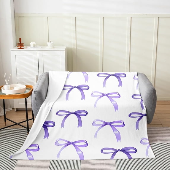 Purple Bow Blanket for Couch - Walmart.com