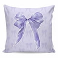 thumbnail image 1 of Purple Bow Pillow Covers 20x20 Inch Decorative Throw Pillow Cover, Cute Bowknot Simple Pure Color Sofa Pillowcases Accent Cushion Case Home Decor Bedroom Living Room, 1 of 6