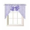 thumbnail image 1 of Purple Bow Swag Valances for Windows, Small Curtains Drapes, Cute Bowknot Simple Pure Color Kitchen Window Curtains Over Sink Rod Pocket Window Treatment Valance for Bedroom/Bathroom 56"x36", 1 of 5