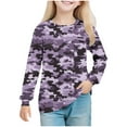 thumbnail image 1 of Purple Boy Girl Children Boy Girl Camo Camouflage Tshirts Graphic Tee Tops for Child Long Sleeve Crew Neck Spandex Summer Fall Tee Shirt 2025 Clothing Country Concert Y2K 13 Years, 1 of 8