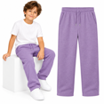 thumbnail image 1 of Purple Boys Sweatpants size 10-12, Drawstring Elastic Waist Kids Joggers with Pockets, Straight Leg Casual Sweat Pants for School Active Wear, 1 of 7