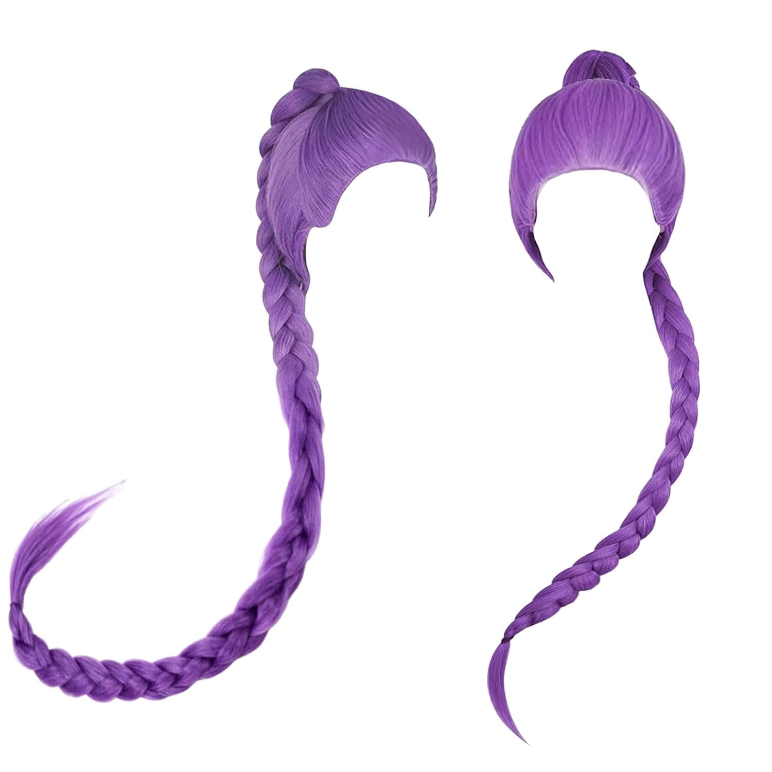 Purple Braid Costume Wigs Cosplay, Anime Pop Singers Thick Braided Costume Wigs Long PurpleBraids Cosplay Props (1pcs-Purple)