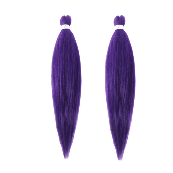 Purple Braiding Hair, Long Purple Braiding Hair Pre Stretched Synthetic Braiding Hair Extensions for Braids, Rumi Hair Extensions Purple for Stage Party Halloween Costume Cosplay (26 Inch)