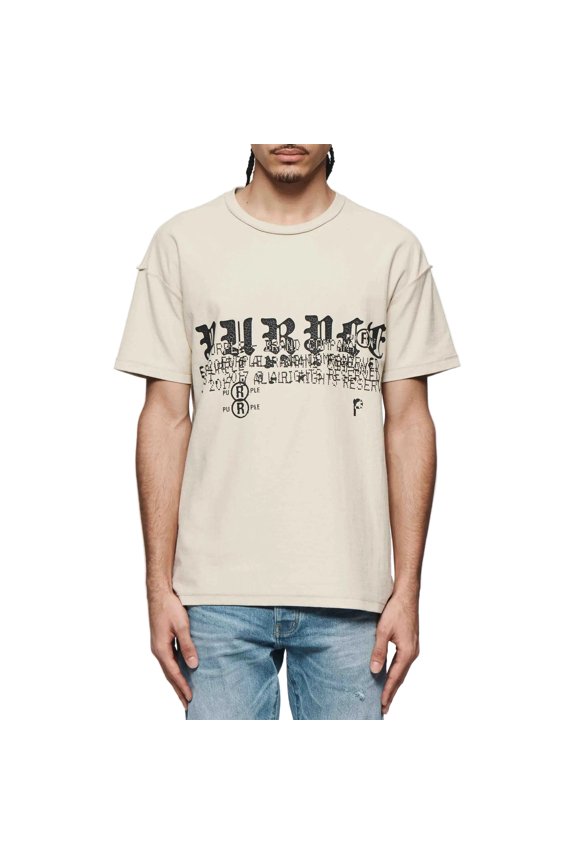 Men Textured Inside Out Tee  Tan