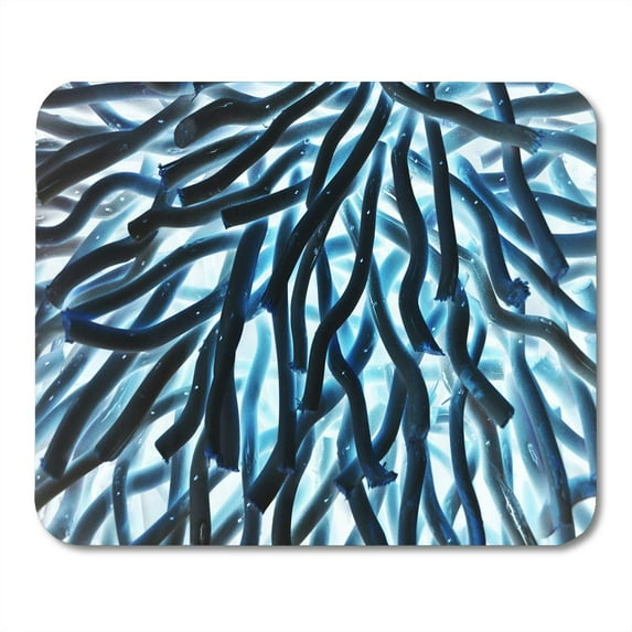 Purple Bright Blue Abstract Curved Wooden Sticks Colorful Bold Mousepad Mouse Pad Mouse Mat 9x10 inch