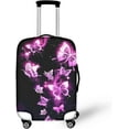 thumbnail image 1 of Purple Bright Butterfly Washable Spandex Travevl Luggage Protector Baggage Suitcase Cover Apply to 18-22 Inch Travel Suitcase Apply to 18-22 Inch Travel Suitcase, 1 of 1