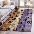 thumbnail image 1 of Purple Brown Area Rug 4x6 Washable Rug Non Slip Rustic Farmhouse Dog Paw Vintage Large Area Rug Indoor Floor Carpet for Entryway Bedroom Kitchen Living Room Home Office Dining Room Nursery, 1 of 8