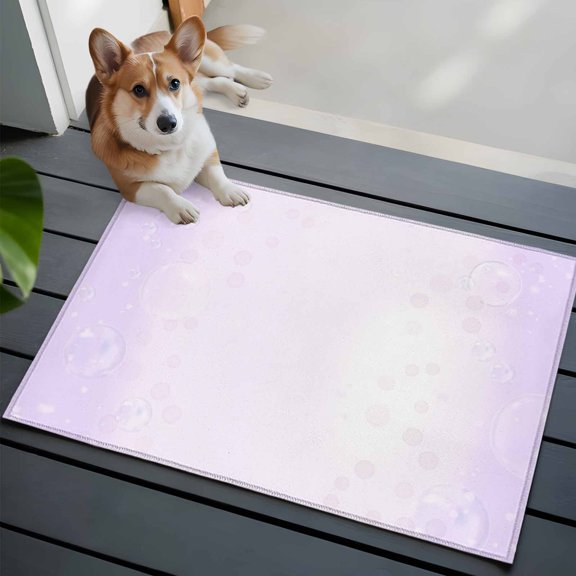 Purple Bubbles Front Door Rugs 2x3 ft Watercolor Gradient Purple Bubbles Small Rug for Entryway Non Slip Washable Bathroom Door Mat Absorbent Floor Mat for Indoor Entrance