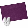 thumbnail image 1 of Purple Burlap Texture Large Area Rugs for Bedroom Living Room, Soft Non Slip Carpet Bedside Rug, Farmhouse Vintage Purple Rectangular Floor Cover Kitchen Accent Rug 2'x3' for Dining Room/Office, 1 of 9