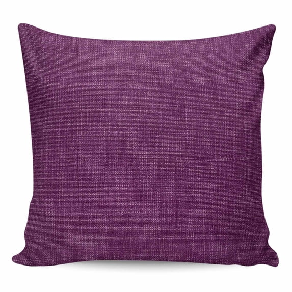 Purple Burlap Texture Pillow Covers 20x20 Inch Decorative Throw Pillow Cover, Farmhouse Vintage Purple Sofa Pillowcases Accent Cushion Case Home Decor Bedroom Living Room