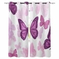 thumbnail image 1 of Purple Butterflies Blackout Curtains for Bedroom/Living Room, Thermal Insulated Kitchen Curtains, Spring Summer Butterfly Grommet Darkening Window Treatment Drapes 52"x72"x2, 1 of 8