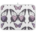thumbnail image 1 of Purple Butterflies Dish Drying Mat Dish Drainer Rack Mats Water Absorbent Non-Slip Easy Clean Heat Resistant for Kitchen Counter, 1 of 8