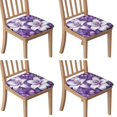 thumbnail image 1 of Purple Butterflies and Lilies Seat Covers for Dining Room Chairs Set Of 4,Stretch Printed Washable Chair Seat Cover with Elastic Ties and Button,Removable Waterproof Couch Cushion Covers, 1 of 6