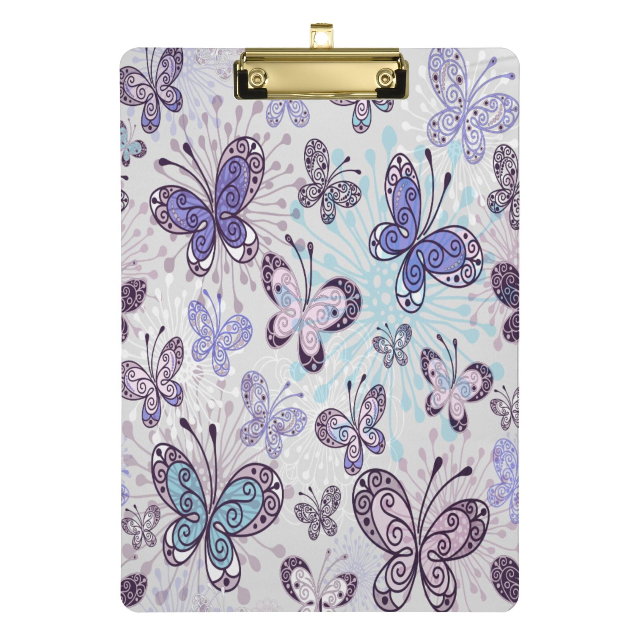 Purple Butterfly Acrylic Clipboards A4 Standard Letter Size Clipboard