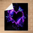 Plush Roses Throw Purple Butterfly And Rose Heart Plush Throw Blanket - Walmart.com