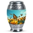 thumbnail image 1 of Purple Butterfly Cremation Urns Large Adult - Cremation Memorial Butterfly Urn For Human Remains - Metal Unique Urns For Human Ashes Adult Female Mom & Dad (Size -10Inch), 1 of 5