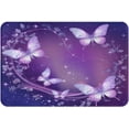 thumbnail image 1 of Purple Butterfly Entrance Welcome Door Mat Soft Kitchen Rugs Indoor Floor Doormat Leaves Floral Star Washable Home Carpet Decor for Bedroom Front Porch 18X30 Inches, 1 of 6