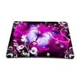 thumbnail image 1 of Purple Butterfly Floral Colored 1 X Standard 7 x 9 Rectangle Non - Slip Rubber Mouse Pad, 1 of 1