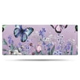 thumbnail image 1 of Purple Butterfly Flower Butterfly Pattern Bathroom Rugs Mat,Non Slip Microfiber Bathroom Rug,Rubber Backing,Soft Bathroom Mats for Bathroom Floor,Tub and Shower,60x24in(150x60cm), 1 of 5