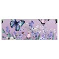 thumbnail image 1 of Purple Butterfly Flower Butterfly Pattern Kitchen Rug Mat,Kitchen Runner Rugs Non Skid Washable,Decorative Kitchen Floor Mats for Kitchen,Sink,Laundry,17"X47", 1 of 5