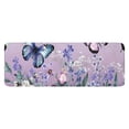 thumbnail image 1 of Purple Butterfly Flower Butterfly Pattern Kitchen Rug Mat,Kitchen Runner Rugs Non Skid Washable,Decorative Kitchen Floor Mats for Kitchen,Sink,Laundry,17"x47.2", 1 of 7