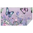 thumbnail image 1 of Purple Butterfly Flower Butterfly Pattern Rectangle Tablecloth 60"x102",Waterproof Polyester Rectangle Table Cloth, Wipeable Spillproof Polyester Tablecloth for Dining, Camping, Indoor and Outdoor, 1 of 6