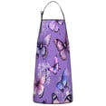 thumbnail image 1 of Purple Butterfly Flower Pattern Apron-Garden Aprons for Women with Pockets-Cotton Linen Waterproof Kitchen Cooking Gardening Aprons Adjustable for Kitchen,Cooking,BBQ and Salon 33x27 Inch, 1 of 7