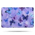 thumbnail image 1 of Purple Butterfly Flower Pattern Bathroom Rugs Mat,Non Slip Microfiber Bathroom Rug,Rubber Backing,Soft Bathroom Mats for Bathroom Floor,Tub and Shower,20x32in(50x80cm), 1 of 5