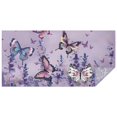 thumbnail image 1 of Purple Butterfly Flower Pattern Rectangle Tablecloth 60"x120",Waterproof Polyester Rectangle Table Cloth, Wipeable Spillproof Polyester Tablecloth for Dining, Camping, Indoor and Outdoor, 1 of 6