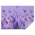 thumbnail image 1 of Purple Butterfly Flower Pattern Rectangle Tablecloth 60"x84",Waterproof Polyester Rectangle Table Cloth, Wipeable Spillproof Polyester Tablecloth for Dining, Camping, Indoor and Outdoor, 1 of 5