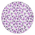 thumbnail image 1 of Purple Butterfly Flower Pattern Round Fitted Tablecloth with Elastic Edge,Dining Table Cover Waterproof,Outdoor Round Tablecloth for Camping,Dining,Indoor and Outdoor, 1 of 7