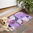 thumbnail image 1 of Purple Butterfly Flower Text Pattern Door Rugs,Washable Non Slip Door Mats Indoor,Decorative Door Mats,Entry Mat Indoor for Entrance,Bedroom,Kitchen,Bathroom,16"x24", 1 of 6