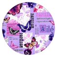 thumbnail image 1 of Purple Butterfly Flower Text Pattern Round Fitted Tablecloth with Elastic Edge,Dining Table Cover Waterproof,Outdoor Round Tablecloth for Camping,Dining,Indoor and Outdoor, 1 of 7