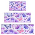 thumbnail image 1 of Purple Butterfly Lavender Pattern Kitchen Rugs Sets Of 3,Kitchen Runner Rugs Non Skid Washable,Decorative Kitchen Floor Mats for Kitchen,Sink,Laundry,17"x30"+ 17"x47" + 17"x59", 1 of 6