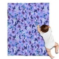thumbnail image 1 of Purple Butterfly Pattern Blanket,Comfortable Soft Flannel Throw Blanket,All Season,Warm Lightweight Blankets for Sofa Bed Couch Living Room Chair,30"x40", 1 of 4