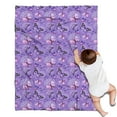 thumbnail image 1 of Purple Butterfly Pattern Blanket,Comfortable Soft Flannel Throw Blanket,All Season,Warm Lightweight Blankets for Sofa Bed Couch Living Room Chair,30"x40", 1 of 4