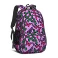 thumbnail image 1 of Purple Butterfly Pattern Cute School Backpack Bag with Padded Back and Adjustable Shoulder Straps 16.9 X 12.6 X 5.9 Inches, 1 of 5