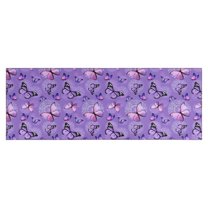 Purple Butterfly Pattern Kitchen Rug Mat,Kitchen Runner Rugs Non Skid Washable,Decorative Kitchen Floor Mats for Kitchen,Sink,Laundry,17"X47"