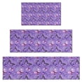 thumbnail image 1 of Purple Butterfly Pattern Kitchen Rugs Sets Of 3,Kitchen Runner Rugs Non Skid Washable,Decorative Kitchen Floor Mats for Kitchen,Sink,Laundry,17"x30"+ 17"x47" + 17"x59", 1 of 6
