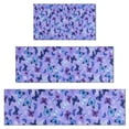 thumbnail image 1 of Purple Butterfly Pattern Kitchen Rugs Sets Of 3,Kitchen Runner Rugs Non Skid Washable,Decorative Kitchen Floor Mats for Kitchen,Sink,Laundry,17"x30"+ 17"x47" + 17"x59", 1 of 6