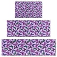 thumbnail image 1 of Purple Butterfly Pattern Kitchen Rugs Sets Of 3,Kitchen Runner Rugs Non Skid Washable,Decorative Kitchen Floor Mats for Kitchen,Sink,Laundry,17"x30"+ 17"x47" + 17"x59", 1 of 6